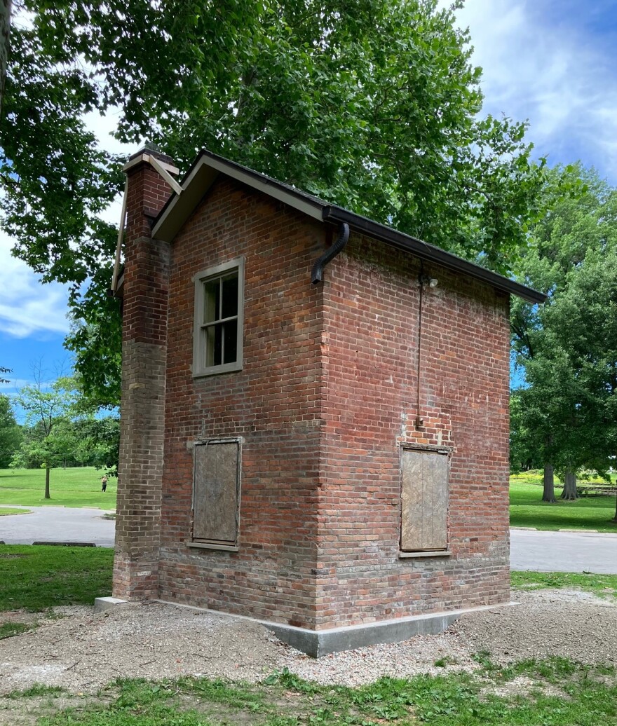 The Leland Farmhouse summer kitchen, now being restored in Washington Park.