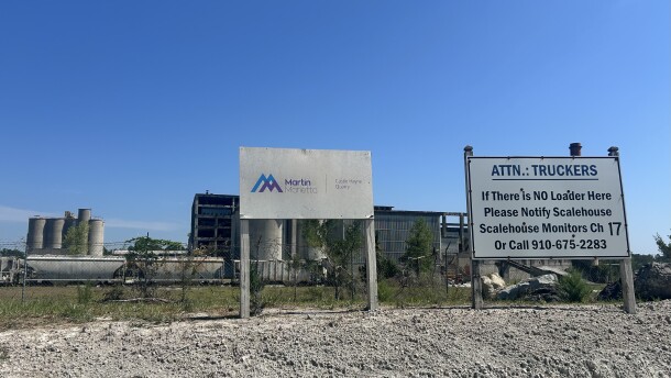 The Martin Marietta facility in northern New Hanover County, off of Holy Shelter Road.