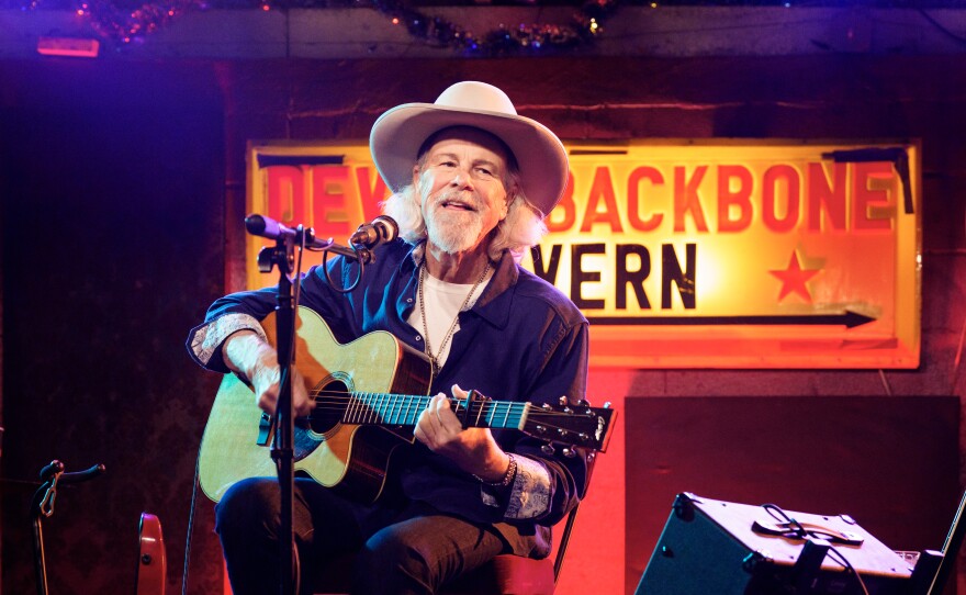 Robert Earl Keen performs at Devil's Backbone Tavern on March 8, 2026, in Fischer, Texas.