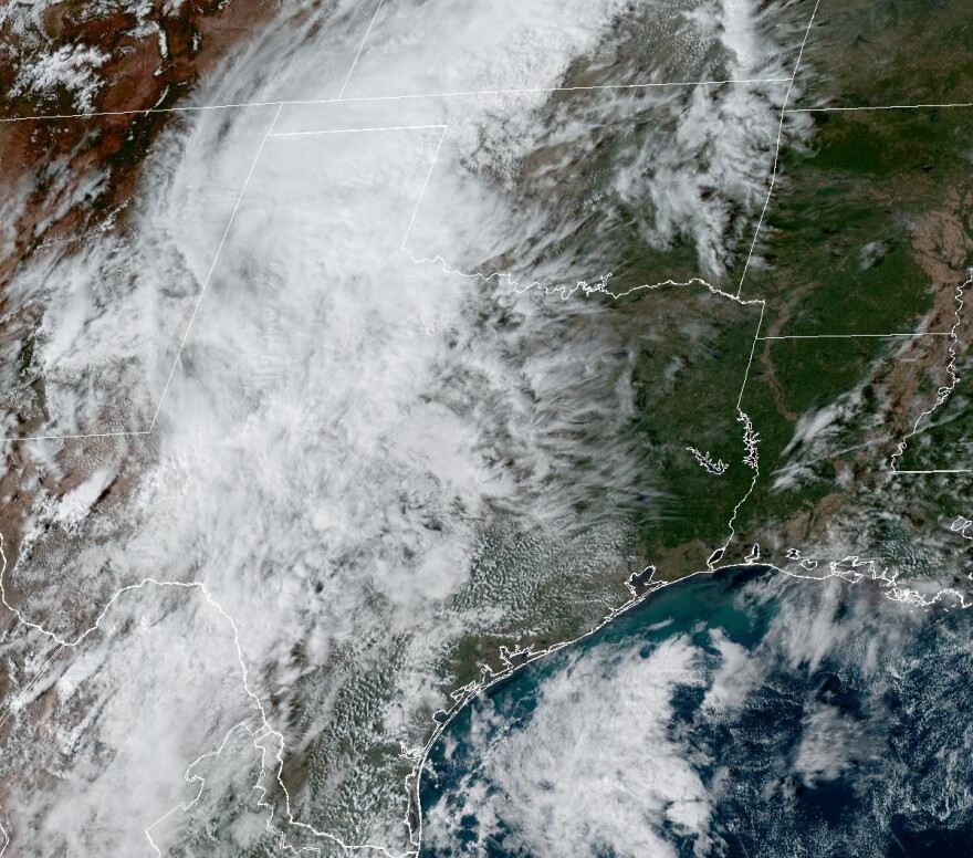Clouds covered most of Texas on Oct. 26, 2026