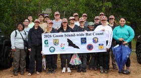 Members from NAVFAC Marianas, volunteers and representatives of partner agencies pose for a photo after conducting the annual fanihi count in April 2026.