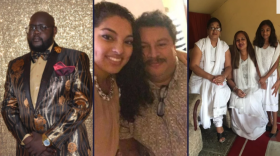 From left to right: DeAntuan Fields; Jessica Bonilla and her brother Jose; Chandra Haniff, her daughter Nicole and her granddaughter Natasha.