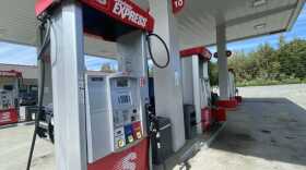 Exterior: a Speedway gas pump