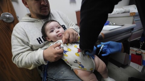 Dallas County Health and Human Services' virus surveillance dashboard shows at the end of March, 7.7% of RSV tests were positive, compared to under 4.5% last year.