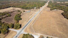 Aerial view of US Highway 59 from Jay to Grove