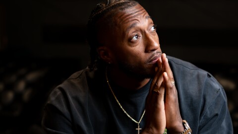 Christian rapper and influencer Lecrae Devaughn Moore photographed in Atlanta on Wednesday, Nov. 5, 2025. (AP Photo/Ben Gray)