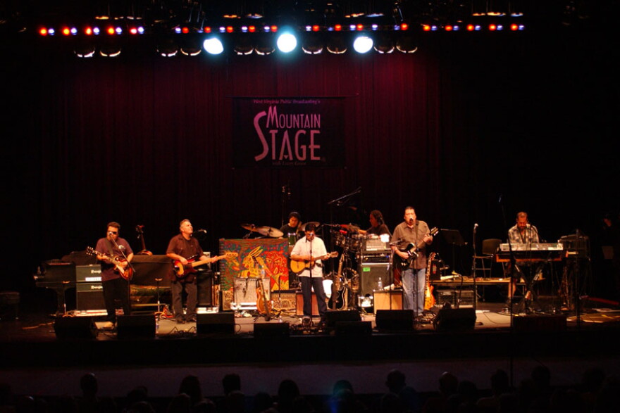 East LA based rock group Los Lobos appearing on Mountain Stage in 2002.