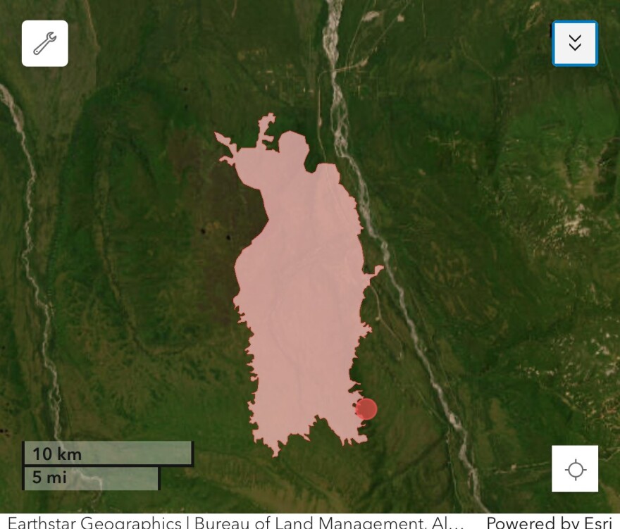 As of Saturday morning, the Bear Creek Fire has been developing along the Parks Highway.