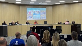 Wichita school board members have begun meeting in a newly renovated board room. The room is at the school district headquarters building at Lincoln and Edgemoor, which is the former Southeast High School.