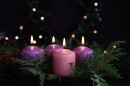 Three purple and one pink advent candles