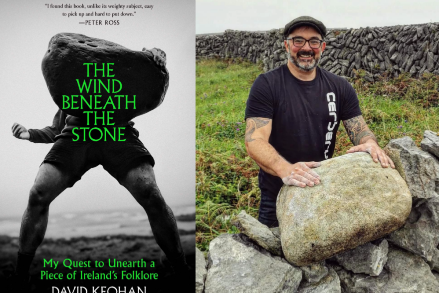 The cover of "The Wind Beneath the Stone. beside author David Keohan" (Courtesy of Chelsea Green)