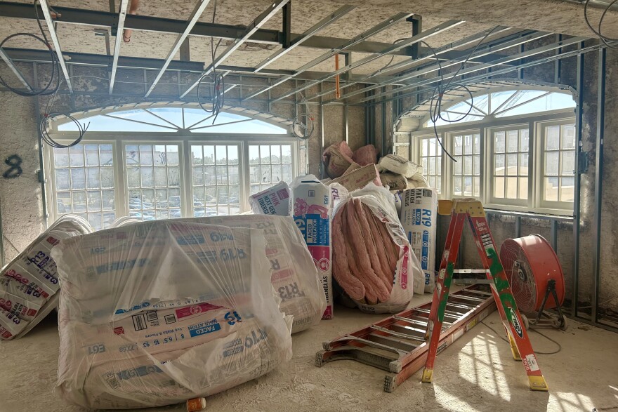 Work is underway to build a gym, one of the modern amenities planned for the refurbished hotel. Other updates include a gym and a cafe.