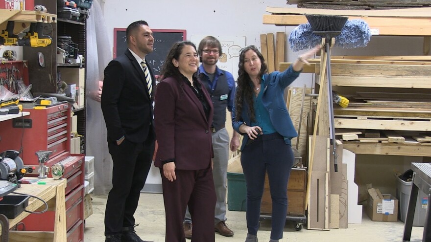 U.S. Small Business Administration Administrator Isabella Casillas Guzman and U.S. Representative Gabe Vasquez (NM-2) visit Cruces Creatives.