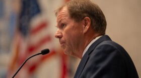 Missouri Lt. Governor David Wasinger presides over the Missouri Senate during a special session on Wednesday, Sept. 10, 2025, at the state Capitol in Jefferson City.