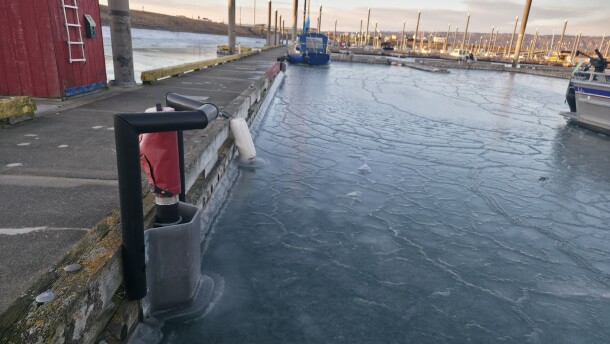 Homer Harbor Icing on Tuesday, Dec. 16, 2025.
