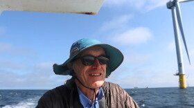 Michael Moore takes in Vineyard Wind's offshore wind farm 15 miles south of Martha's Vineyard.