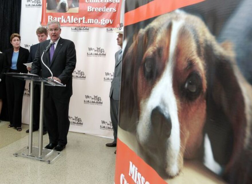 Governor Nixon made the announcement Tuesday at the Humane Society of MIssouri office in St. Louis.