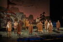 "Kutulagaaw: the Tlingit-Russian Battles," starring Naadaayi Héen Awsikóo, Ḵaa Yahaayí Shkalneegi / Muriel Reed, Konrad Frank, Kira Apaachuaq Eckenweiler, George Gunanaa Gooch Holly, Kenny Ray Ramos, Allan Diton Hayton, Madeline Soboleff Levy, Valentine Washington, Jaylynn Martin, Yeeslánaalx Tláa / Kaachgún Rochelle Smallwood, Bo Shimmin, Carlyn Costales. (Courtesy of Sealaska Heritage Institute and Perseverance Theatre)