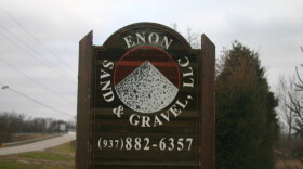 The sign outside of Enon Sand & Gravel, LLC's offices