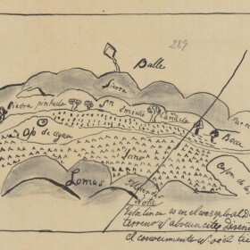 Hand-drawn sketch map of San Emidio boundaries, circa 1842.