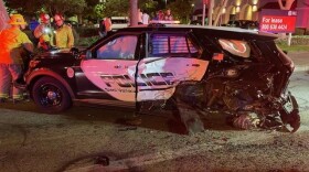 Two Simi Valley Police officers were injured when a DUI driver smashed into their patrol units last October.