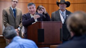 From left, Rep. Nathan Small, D-Las Cruces, Sen. George Munoz, R-Gallup, Rep. Meredith Dixon, D-Albuquerque, and Rep. Jack Chatfield, R-Mosquero, answer questions during a news conference about the Legislative Finance Commitee's proposed budget for 2026-27. The news conference was held in the Roundhouse of the State Capitol, Wednesday, January 7, 2026.