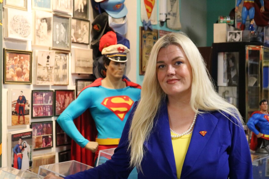 Morgan Siebert, the curator of the Super Museum, has been around the memorabilia since her father opened the museum since 1993. She's been welcoming fans to view the collection every year at the Superman Celebration.