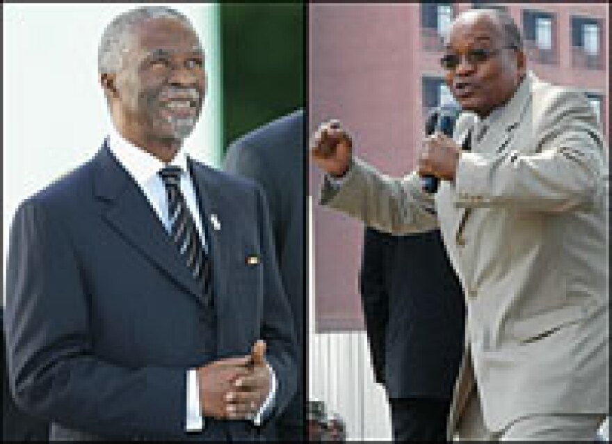 ANC delegates are deeply divided over whether South Africa's President Thabo Mbeki (left) or his one-time deputy, Jacob Zuma (right) should be their next party president.