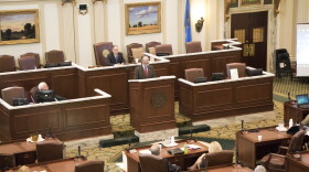 Oklahoma Farm Bureau President Tom Buchanan address lawmakers at a legislative study on water Monday, November 2, 2015. 