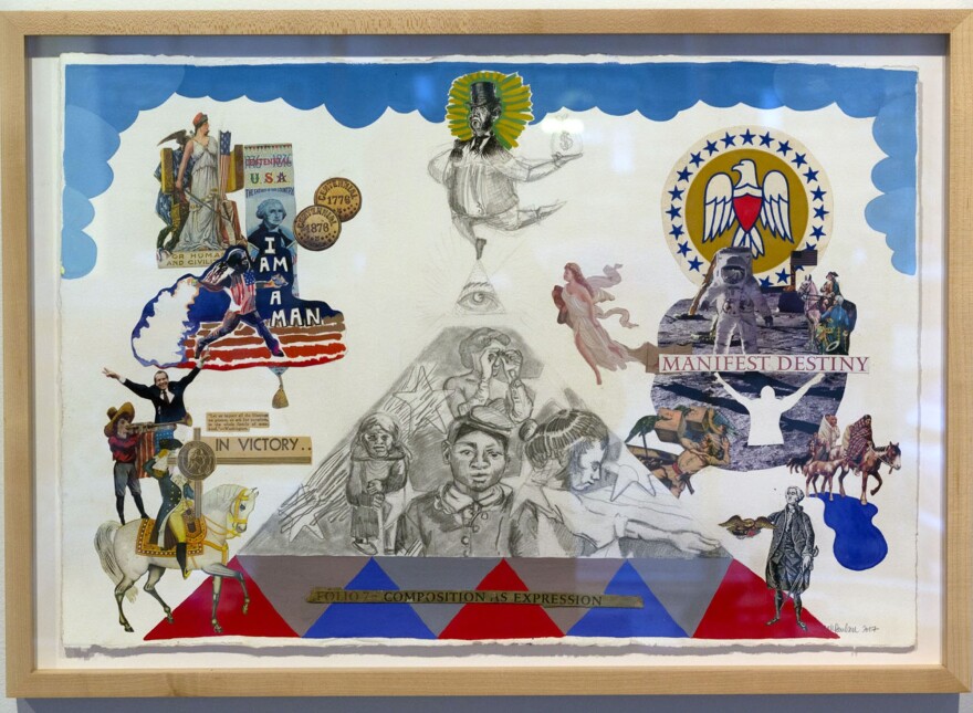 Sarah Paulsen's "Capitalism, Patriotism, Democracy!" is one piece included in "Art Is Labor."  [12/12/19]