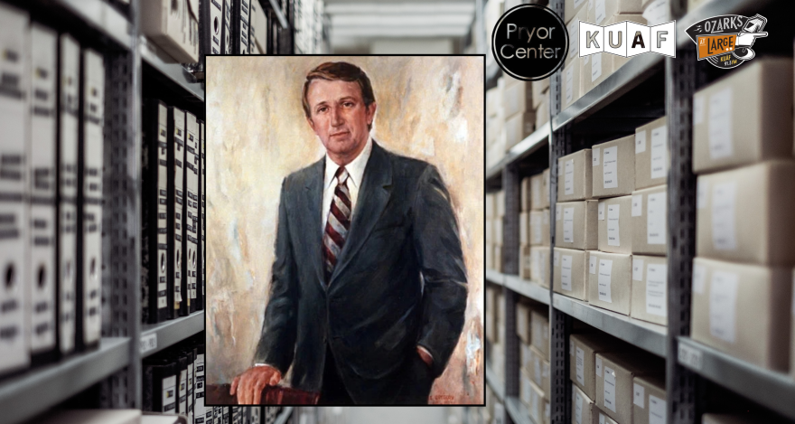 Official gubernatorial portrait of Dale Leon Bumpers, thirty-eighth governor of Arkansas (1971-1975).