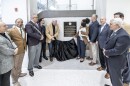 Virginia Beach Mayor Bobby Dyer, left of plaque, and council member Jennifer Rouse, right, unveil a Land Acknowledgement plaque  recognizing the Indigenous groups that lived for thousands of years on the land now known as Virginia Beach. The plaque was unveiled on Thursday, Feb. 5.