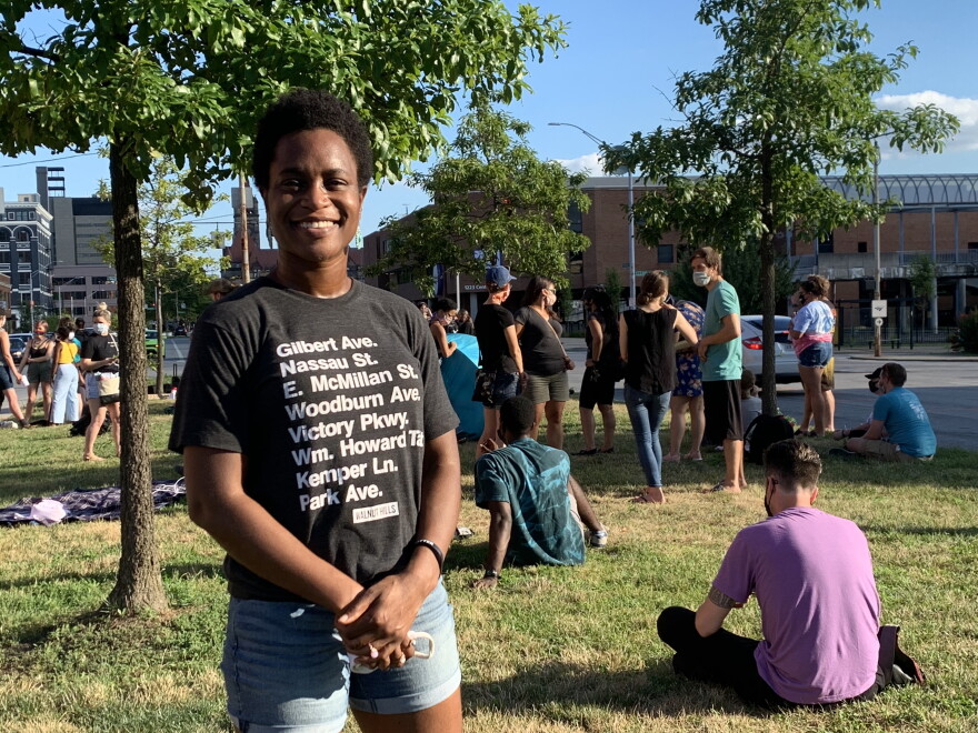 Monica Onyedika started a vigil against police brutality outside of District 1 headquarters on June 3.