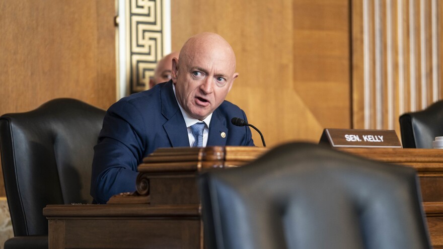 Arizona Sen. Mark Kelly has been touting centrist policies and his efforts to reach across the aisle.