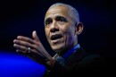 Former President Barack Obama speaks at the Obama Foundation Democracy Forum in Chicago, Dec. 5, 2024.