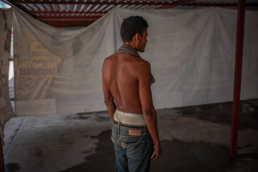 Selvin arrives at La Sagrada Familia, as part of his journey from Honduras. He is one of thousands of Hondurans escaping one of the world's most violent peacetime countries.