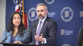 New Mexico Attorney General Raúl Torrez and 25 other attorneys general urged top congressional leaders for immediate artificial intelligence regulation in a letter sent on Sept. 24, 2026. Above: Torrez and state Rep. Linda Serrato (D-Santa Fe) introduced proposed legislation regulating the use of AI during the 2026 legislative session.