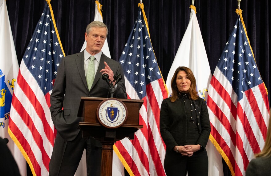 Massachusetts Gov. Charlie Baker and Lt. Gov. Karyn Polito.