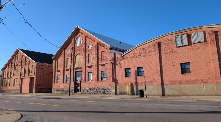 A large brick building