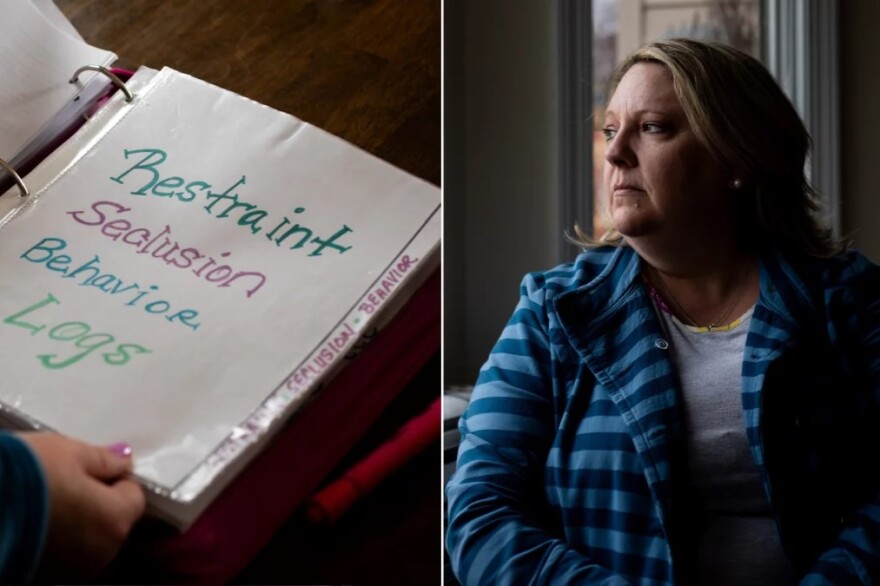 Amy Cupp keeps track of every time educators put G in a room alone, based on reports and emails from the school.