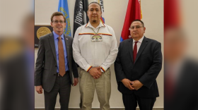 Rep. Dusty Johnson, Oglala Sioux Tribe President Frank Star Comes Out and Cheyenne River Sioux Tribe Chairman Ryman LeBeau advocated for the Wounded Knee Massacre Memorial and Sacred Site Act together.