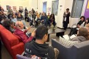 Bob Fisher and Peer Talk hosts at KALW's live event space in Downtown San Francisco.