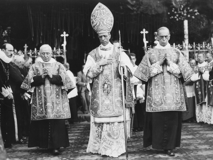 Roman Catholic Church officials have always insisted that Pope Pius XII, shown here in an undated photo, did everything possible to save Jewish lives. But he remained publicly silent while some 6 million Jews were killed in the Holocaust.