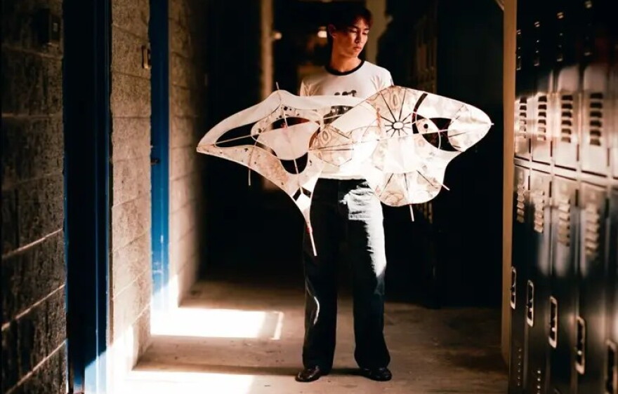 Artist Luke-Thomas Tokimasa Henderson just won a major national award for his artwork series that draws from the ancient and contemporary kite-fishing tradition practiced in Hawai‘i and across the Pacific.