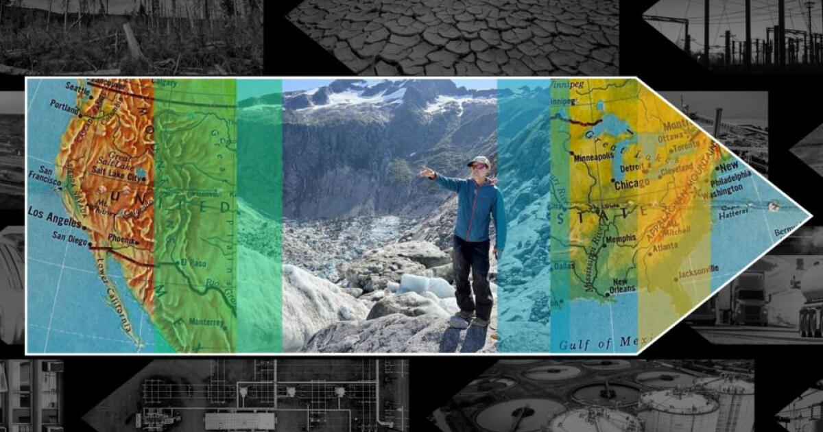 The melting Alaska glacier that wears the scars of climate change