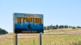 A photo taken on July 3, 2011 of the Wyoming state sign. 