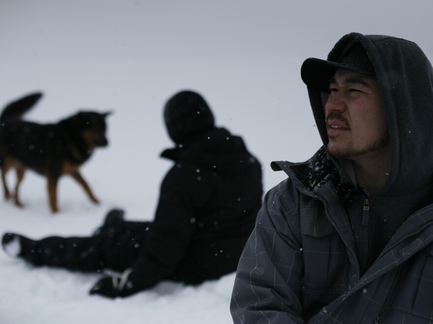 Newtok resident Nathan Tom has no doubts that global warming is real. "It's changing a lot," he says.