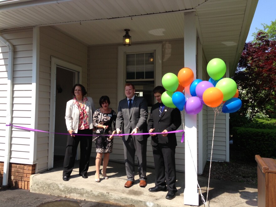 Colleen Tuffy, Director of Community Partnership for the Villa of Hope, Christina Gullo, President and CEO of the Villa of Hope, Josh Jensen, Director of Community Affairs for NYS Senator Joseph Robach and Jake Kelley, Respite Program Manager for Villa of Hope.