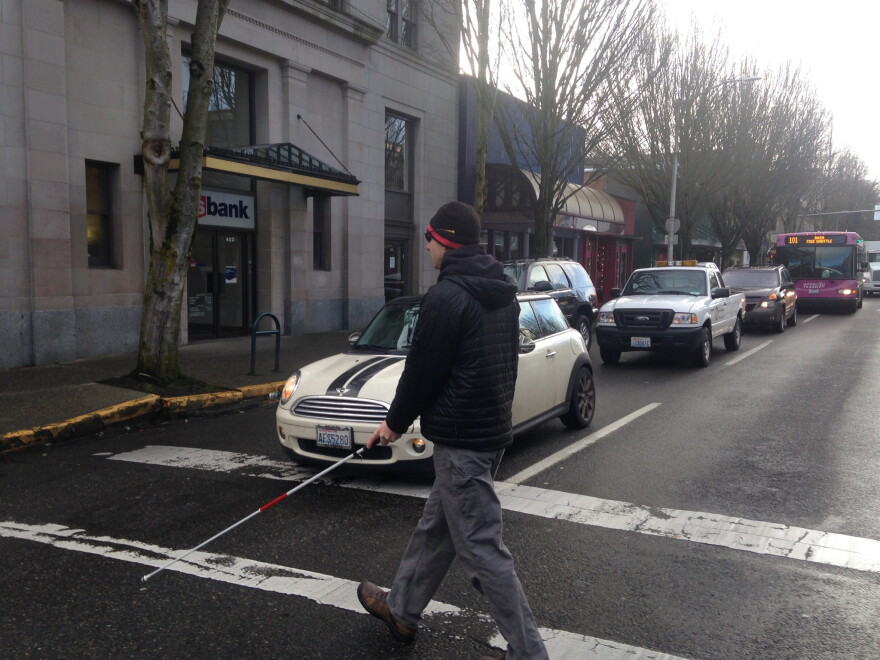 Keith Edgerton had to adjust to new ways of getting around after losing his sight.