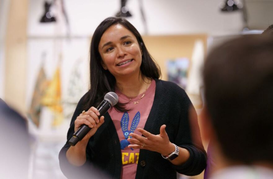 Martha Y. Diaz is the founder of Itacate Foods, speaking during the Path Ahead Ventures Panel at Outdoor Retailer Summer Market in the Colorado Convention Center in Denver on June 9.